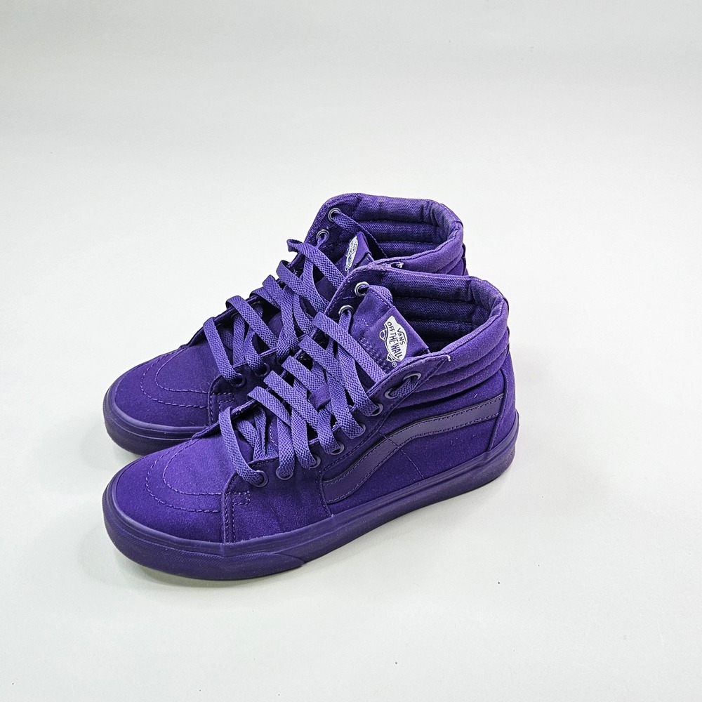 Vans Sk8-Hi Sneakers Unisex Women 7.5 Men 6 Purple Monochromatic Canvas High Top - Picture 4 of 9